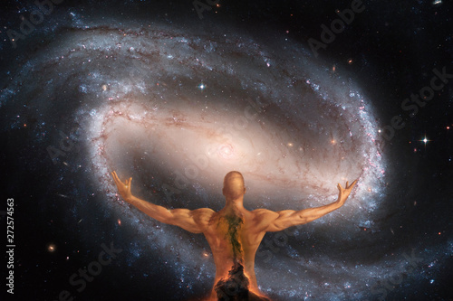 Canvas-taulu Creation, man and universe