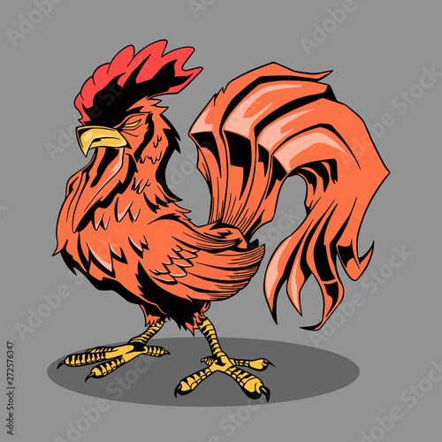 the chicken character is very stylish cool