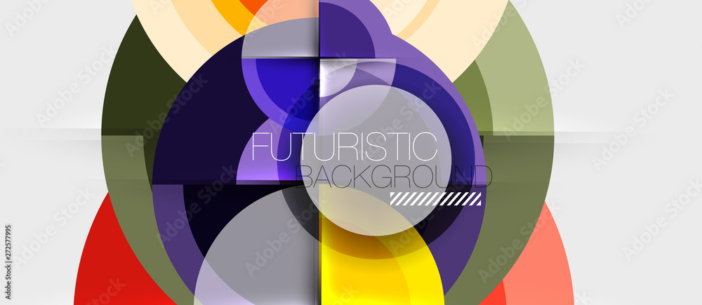 Obraz premium Circular geometrical design template