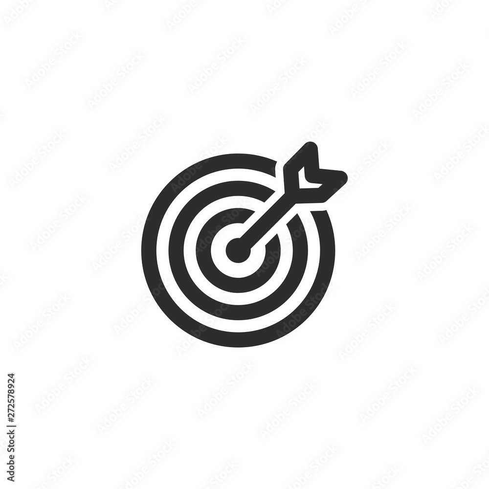 Target icon. Icon marketing target graphic design single icon vector illustration on white background. Target logo design inspiration Target icon. Icon marketing target graphic design single icon vector illustration on white background. Target logo design inspiration