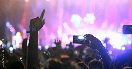 People enjoy concert at festival