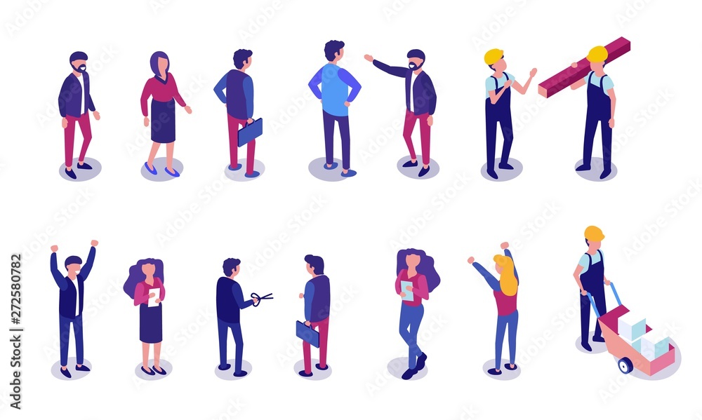 Flat Set People Different Professions Isometric. Flat Set People Different Professions Isometric.