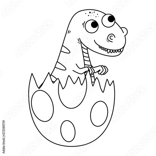 cute newborn tyrannosaurus rex breaking shell