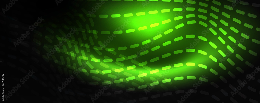 Smoky glowing waves in the dark. Dark abstract background with neon color light and wavy lines. Vector Smoky glowing waves in the dark. Dark abstract background with neon color light and wavy lines. Vector
