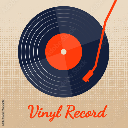 vinyl record music vector with classic background graphic