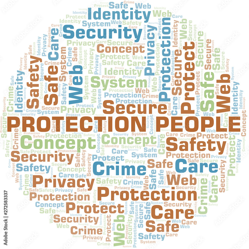 Protection People word cloud. Wordcloud made with text only. Protection People word cloud. Wordcloud made with text only.