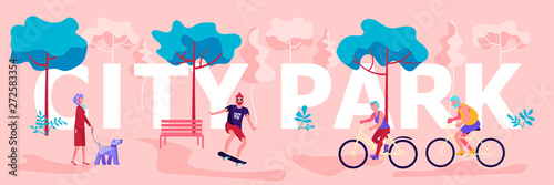 City park horizontal banner template