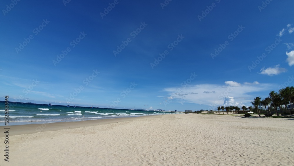 Blue sky sand