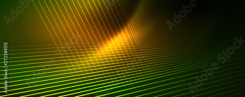 Vector neon light lines concept, abstract background