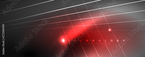 Color light with lines, outer space background, bright rays