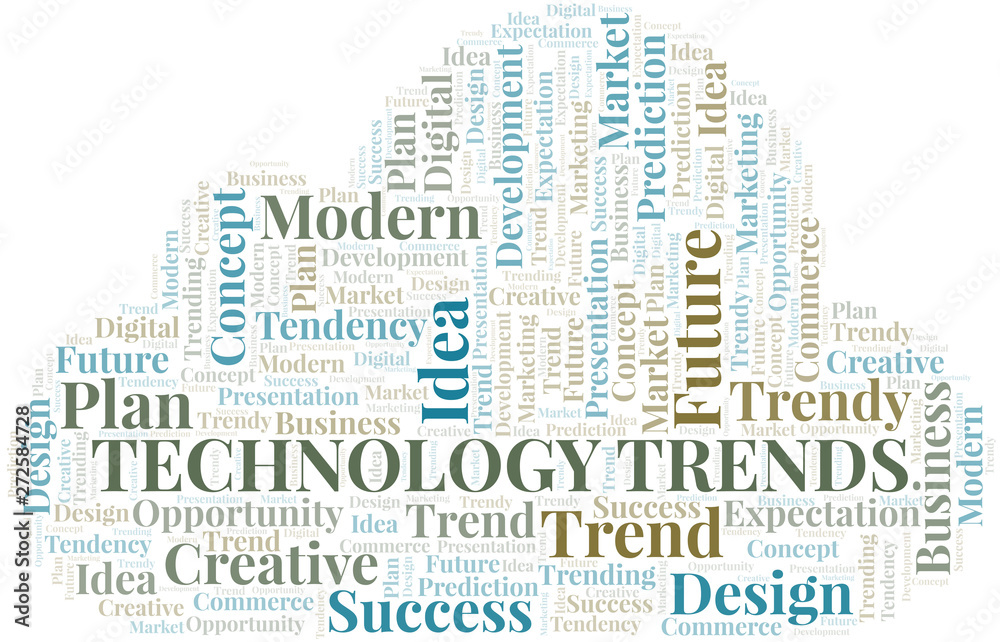 Technology Trends word cloud. Wordcloud made with text only. Technology Trends word cloud. Wordcloud made with text only.