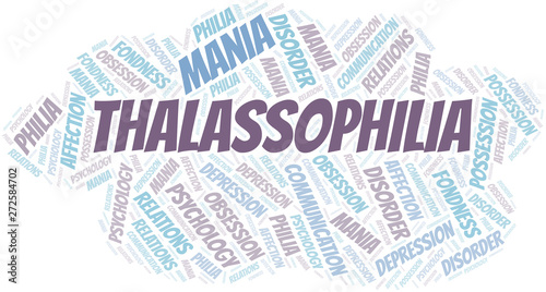Thalassophilia word cloud. Type of Philia.