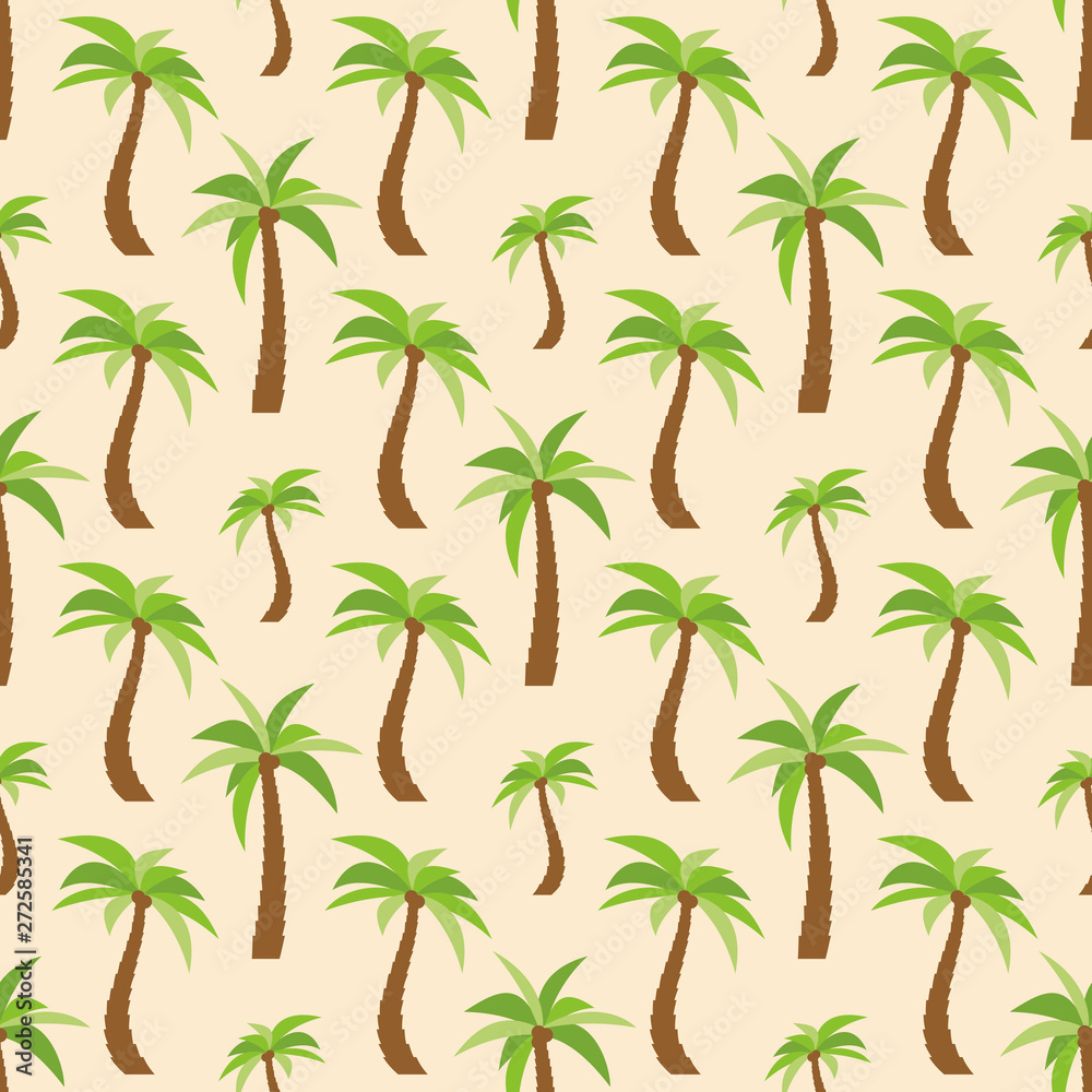 Obraz premium Seamless Pattern with palm trees