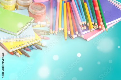 School supplies for education  place for text