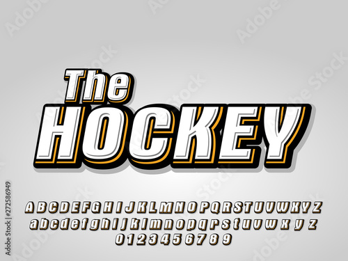 alphabet letters and number. modern font style. strong with the shadow