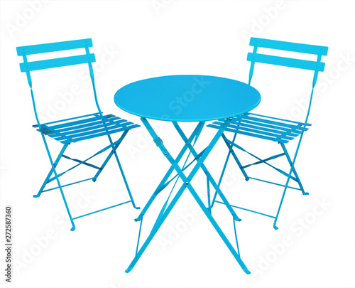 Salon de jardin bleu