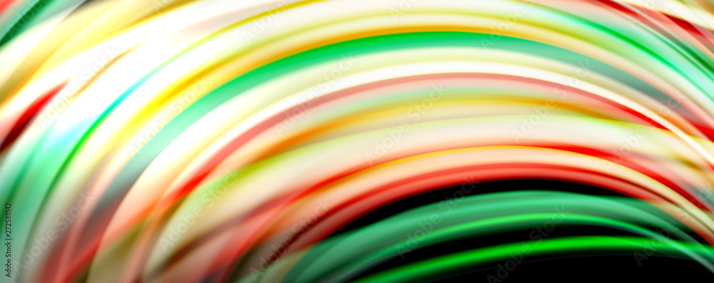 Fluid color swirls on black. Modern background with trendy design Fluid color swirls on black. Modern background with trendy design