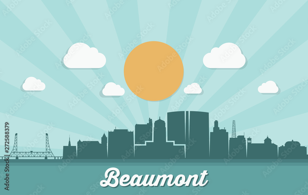 Beaumont skyline - Texas, United States of America, USA