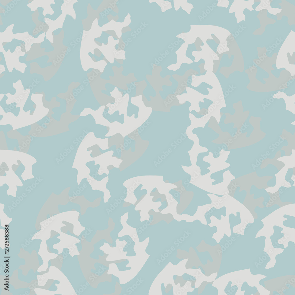 Winter camouflage of various shades of grey, blue and white colors Winter camouflage of various shades of grey, blue and white colors