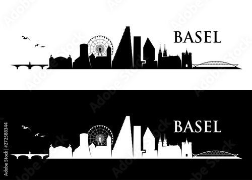 Basel skyline - Switzerland - vector illustration - Vector