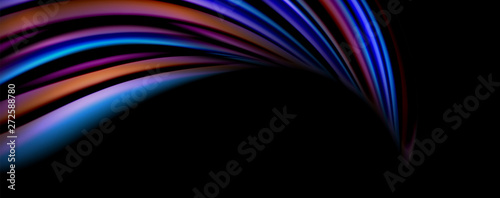 Fluid color waves with light effects, vector abstract background