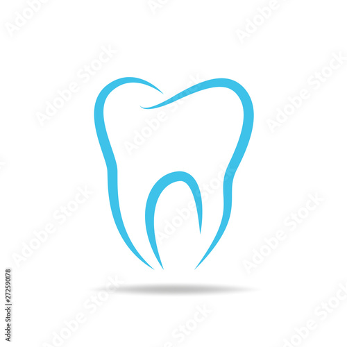 tooth wear brace on the blue background photo
