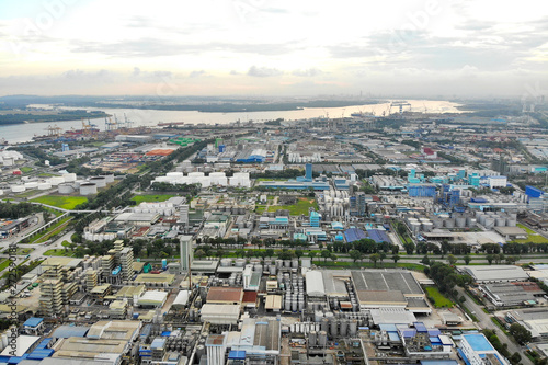 Aerial view of Pasir Gudang, Industrial Area Malaysia photo