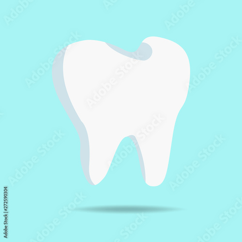 tooth wear brace on the blue background