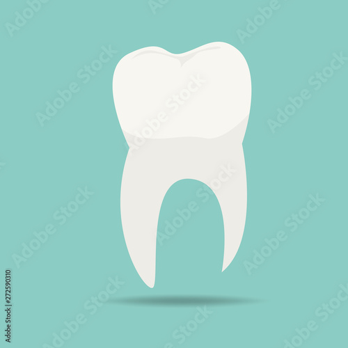 tooth wear brace on the blue background