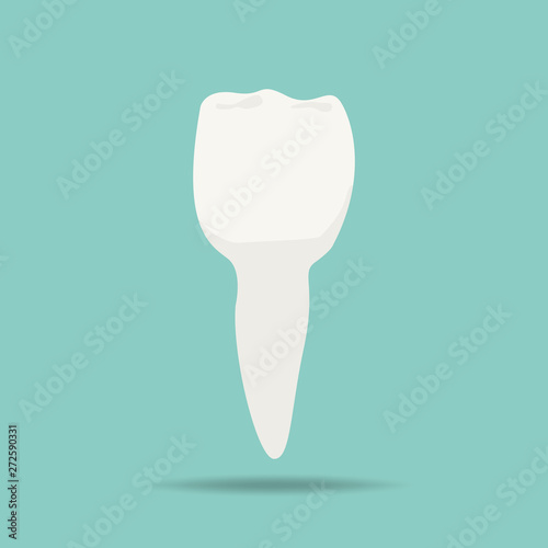 tooth wear brace on the blue background