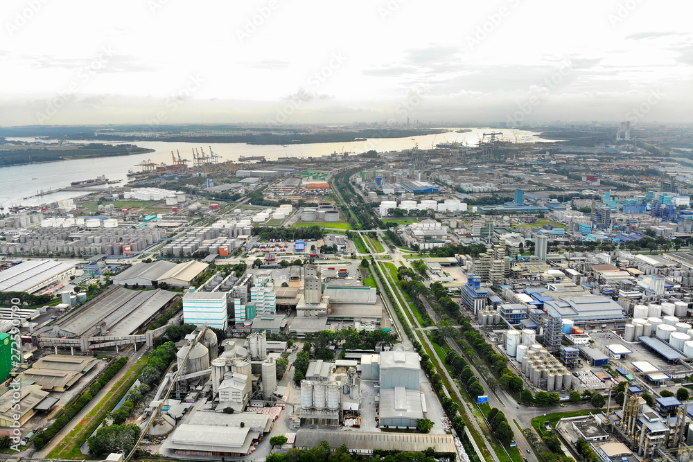 Aerial view of Pasir Gudang, Industrial Area Malaysia