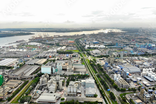 Aerial view of Pasir Gudang, Industrial Area Malaysia