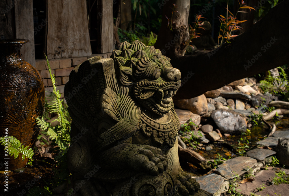 Stone Lion Statue of Bali