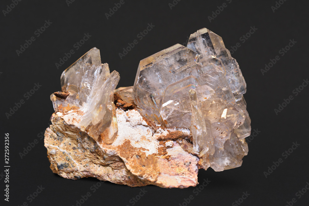 Transparent barite crystals from Miraflores, Huamalíes Province, Huánuco, Peru.