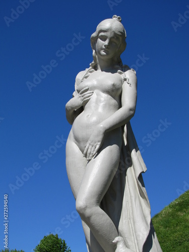 Statue at Frederiksborg Slotspark in Hillerod  Denmark