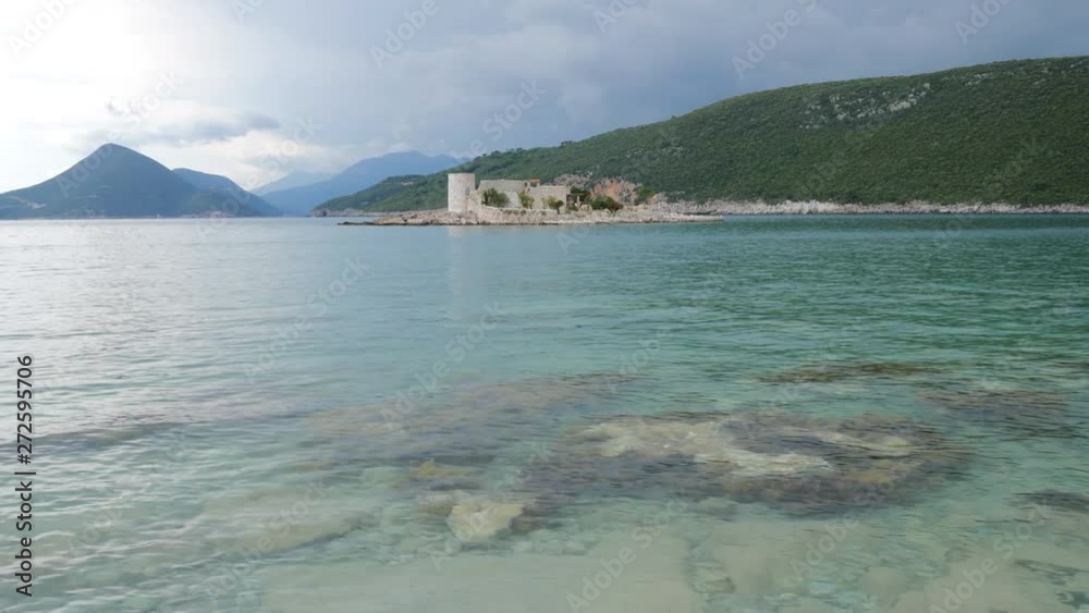 Desert island in the sea. Travel destination concept. Desert island in the sea. Travel destination concept.