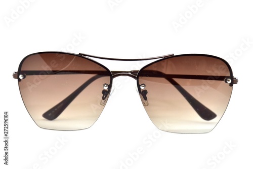 Fashion sunglasses on a white background
