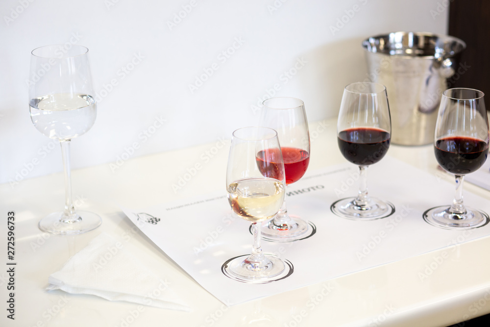 glasses on table glasses on table