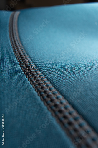 Close up of a blue neoprene scuba diving / surfing wetsuit