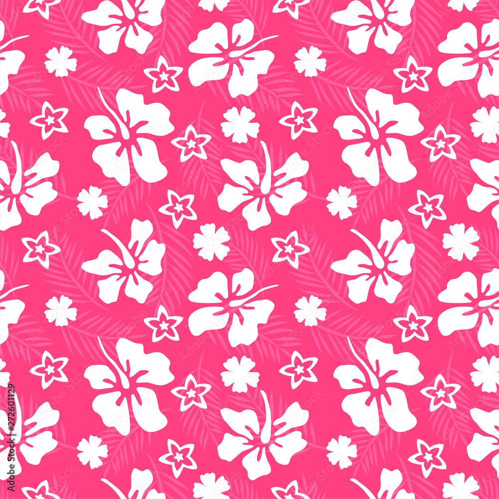 Hibiscus flower Seamless pattern background Hibiscus flower Seamless pattern background