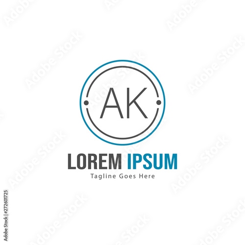 Free Download AK Letter Logo Design. Creative Modern AK Letters Icon Illustration - GFXLoad