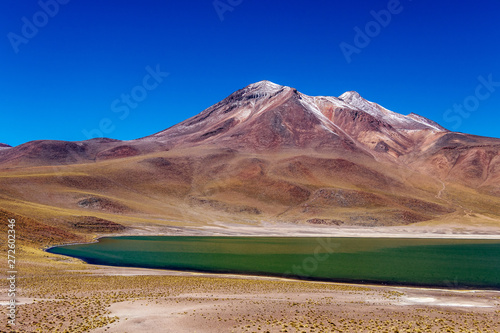 Laguna Miscanti high in the Andes Mountains in the Atacama Desert, northern Chile, South America photo