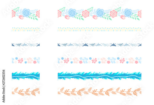 Summer Floral Brushes Pattern pack Set