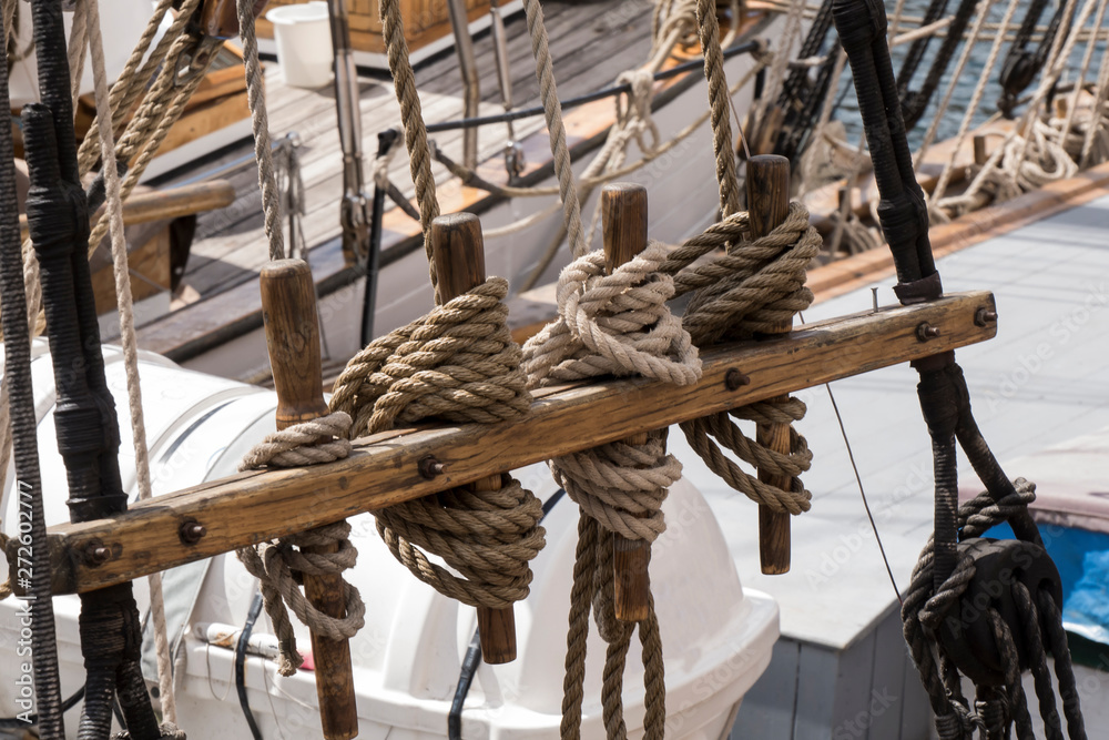 sailor knots mooring a ship docked at the dock Stock Photo Adobe Stock