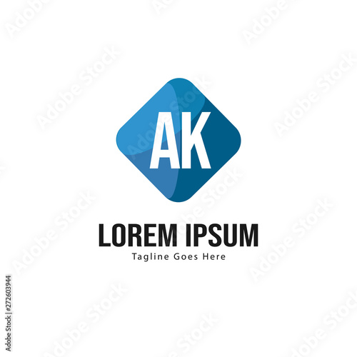 Free Download AK Letter Logo Design. Creative Modern AK Letters Icon Illustration - GFXLoad