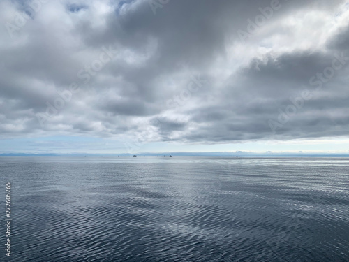 Ussuri Bay of Japanese sea before the rain. Russia  Vladivostok