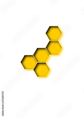 Rappresentazione vettoriale di favo 3d