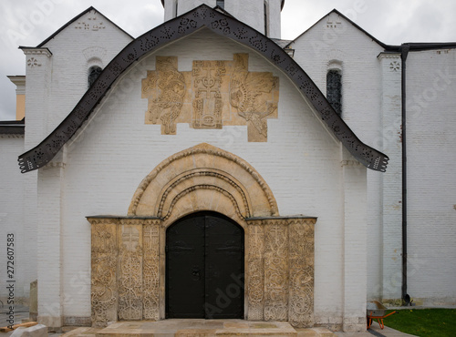 The doors of the Cathedral of the Intercession of the Holy Virgin. Marfo-Mariinsky Convent of Mercy. Moscow. Russia photo