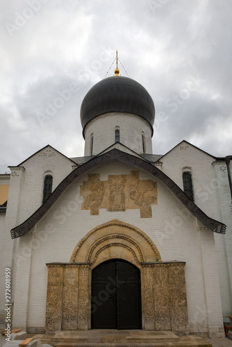 The doors of the Cathedral of the Intercession of the Holy Virgin. Marfo-Mariinsky Convent of Mercy. Moscow. Russia photo