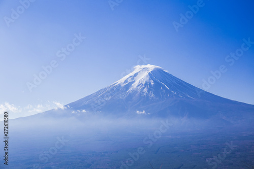 Panorama Mt. Fuji view from Kawaguchiko Tenjoyama Park Mt. Kachi Kachi Ropeway, Japan. photo